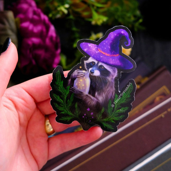 Wizard Raccoon Sticker