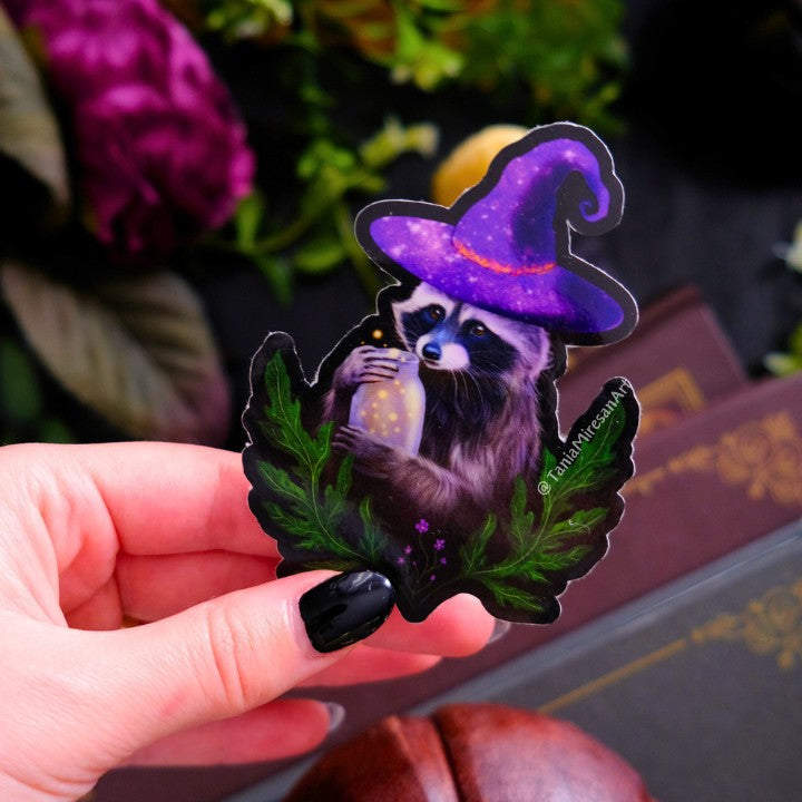 Wizard Raccoon Sticker
