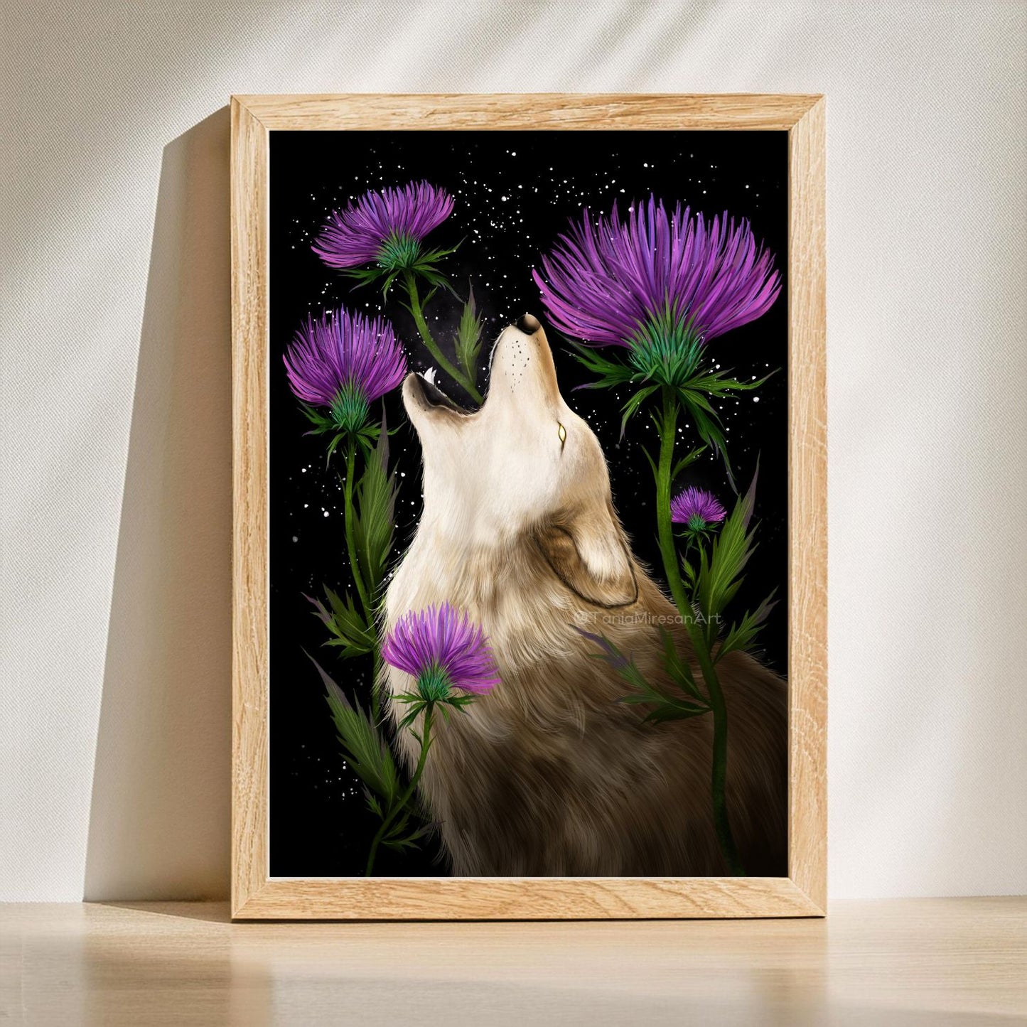 Wolf and Thistle Fine Art Print