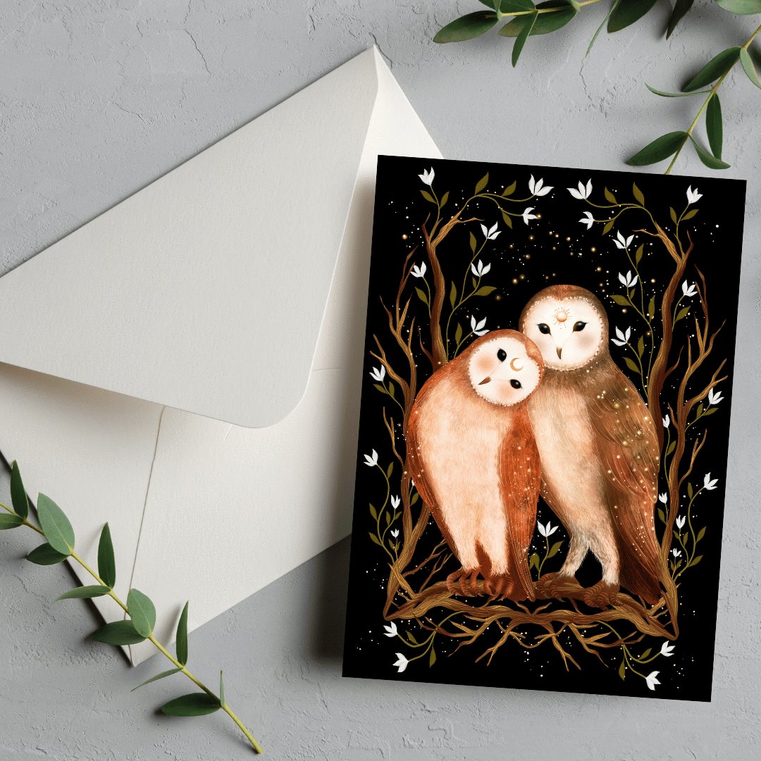 Otter Couple Greeting Card from Tania Miresan's Greeting Cards Collection