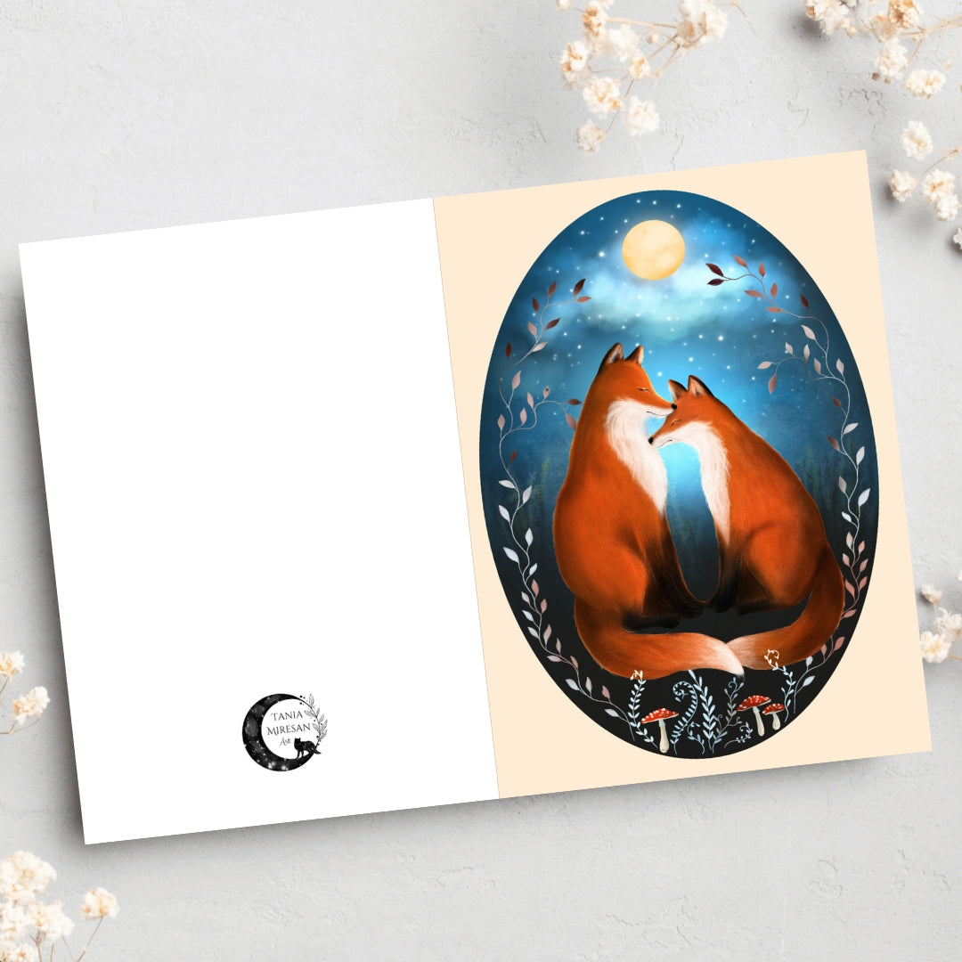 Fox Couple Card