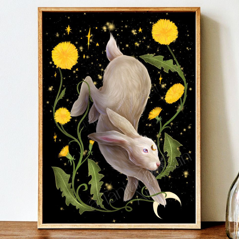 Hare & Dandelion Fine Art Print