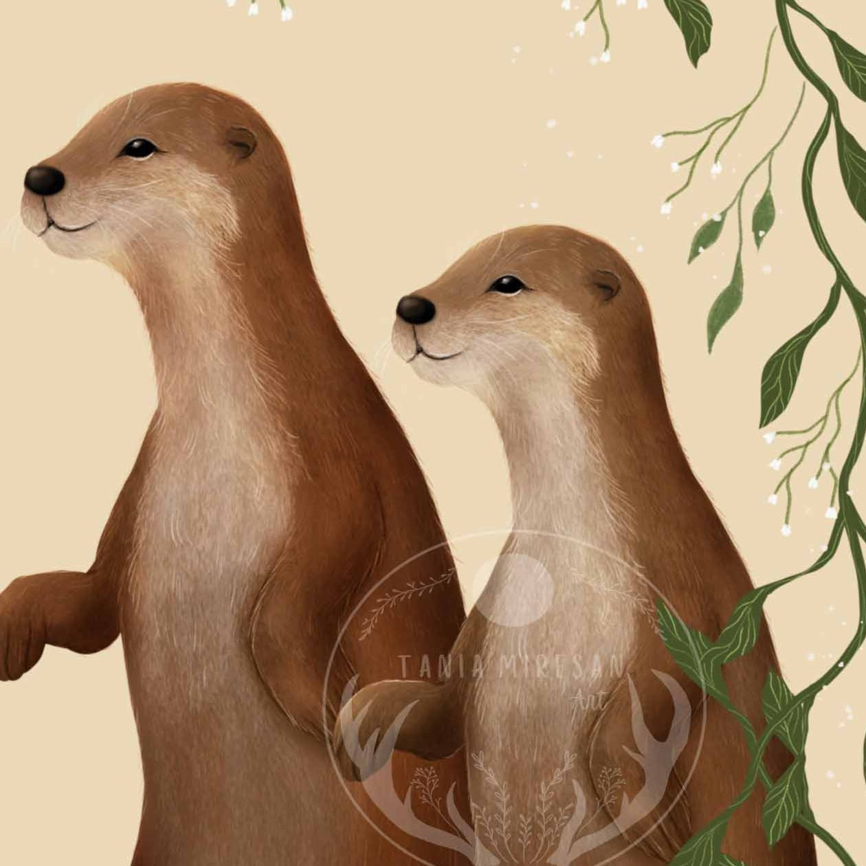 Otter Couple Fine Art Print