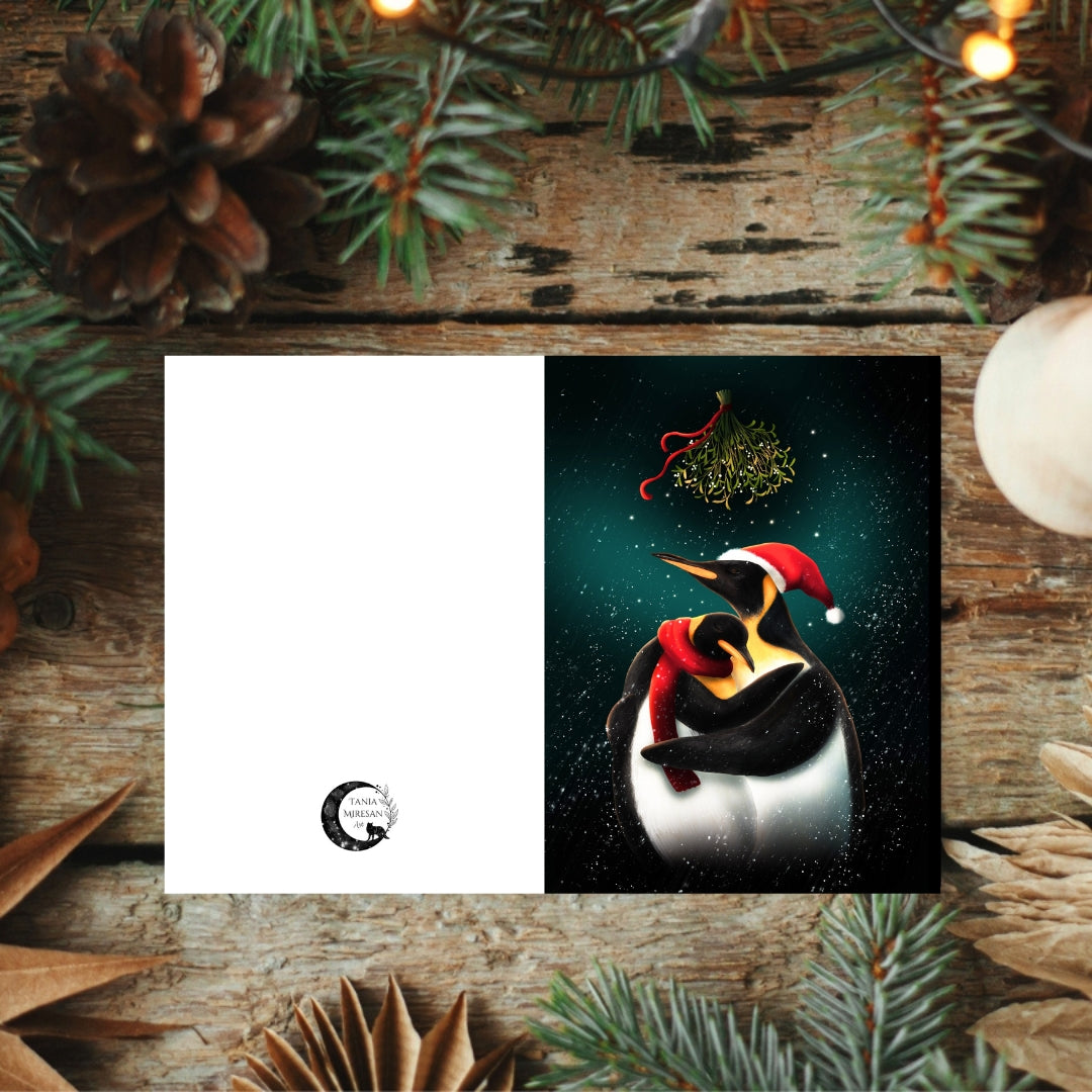 Penguin Couple Christmas Card