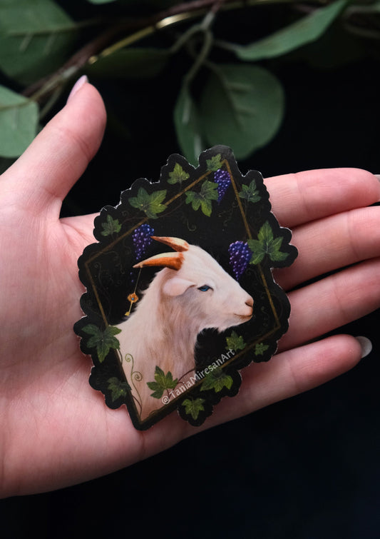 Whimsical Goat Sticker