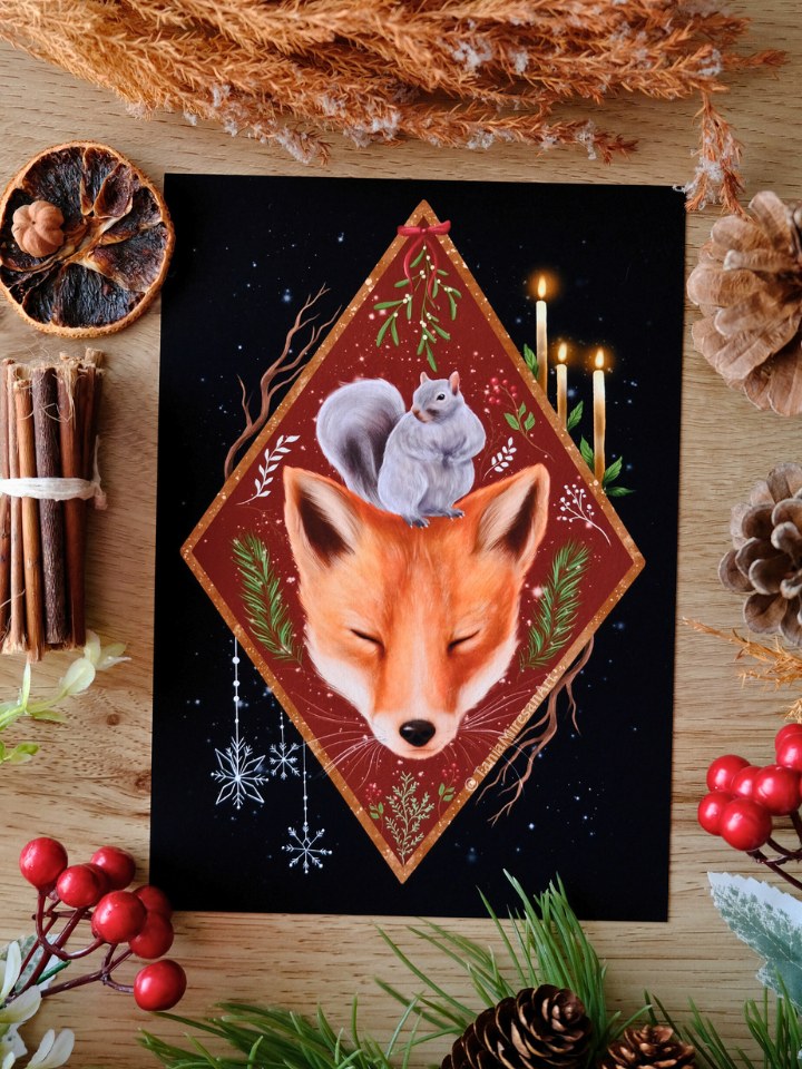 Christmas Fox Fine Art Print