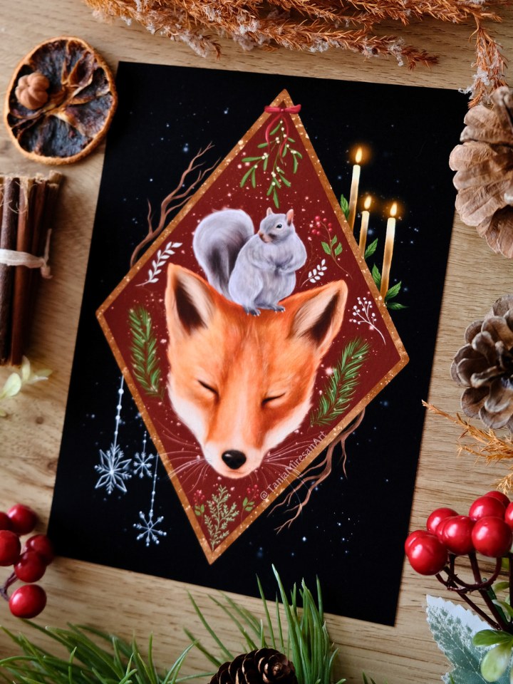 Christmas Fox Fine Art Print