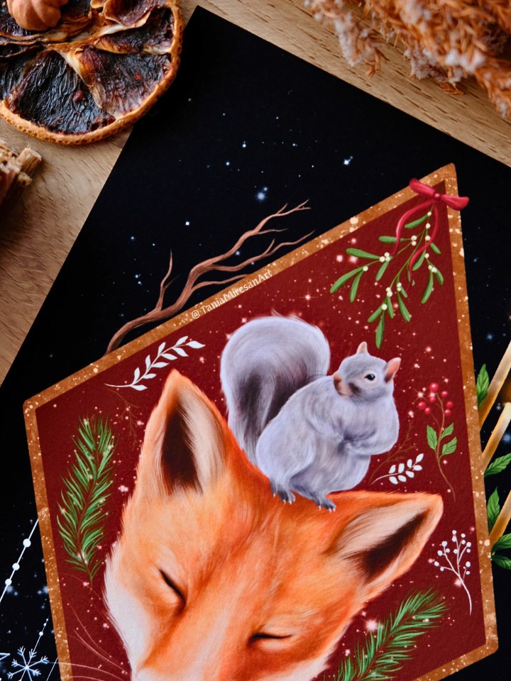 Christmas Fox Fine Art Print