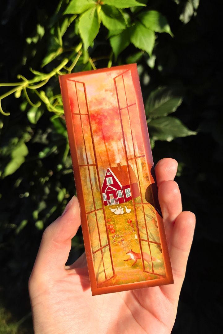 Autumn Cottage Bookmark
