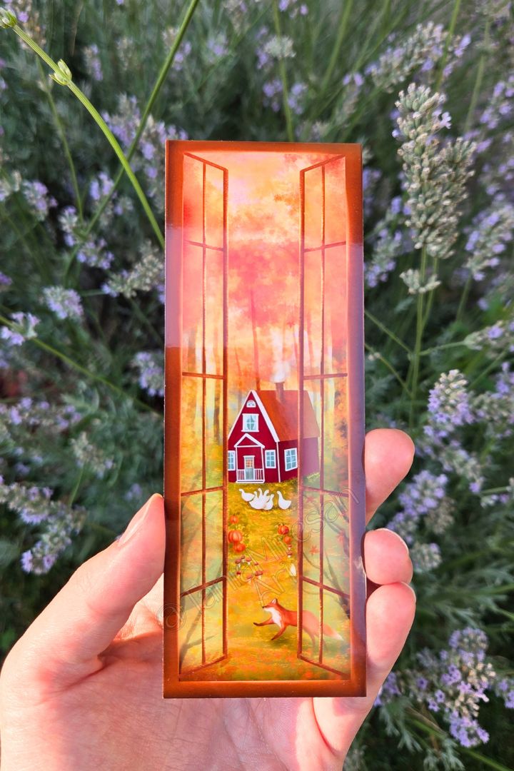 Autumn Cottage Bookmark