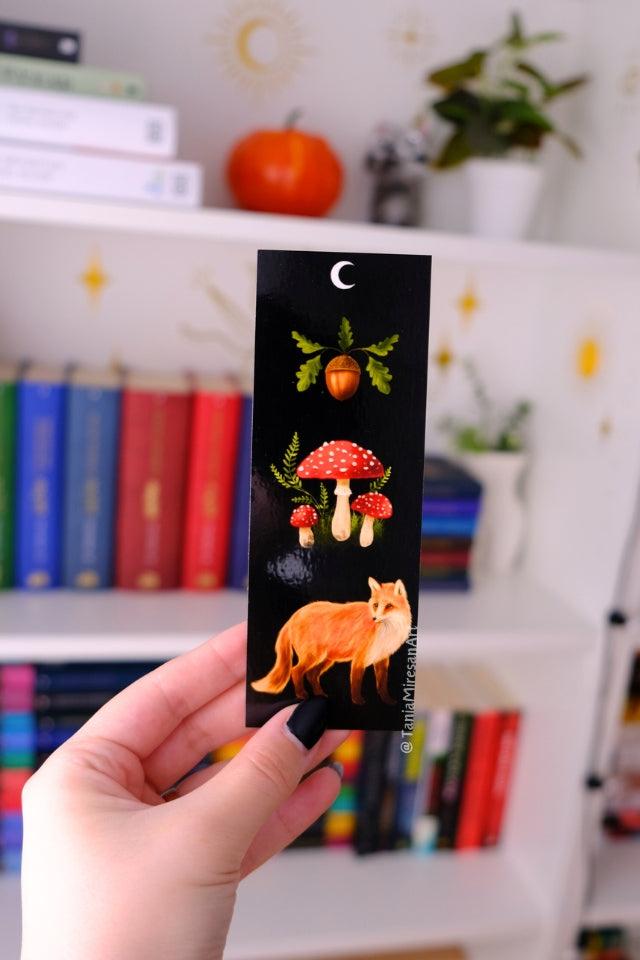 Autumn Fox Mushroom Bookmark