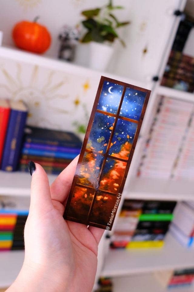 Autumn Window Bookmark