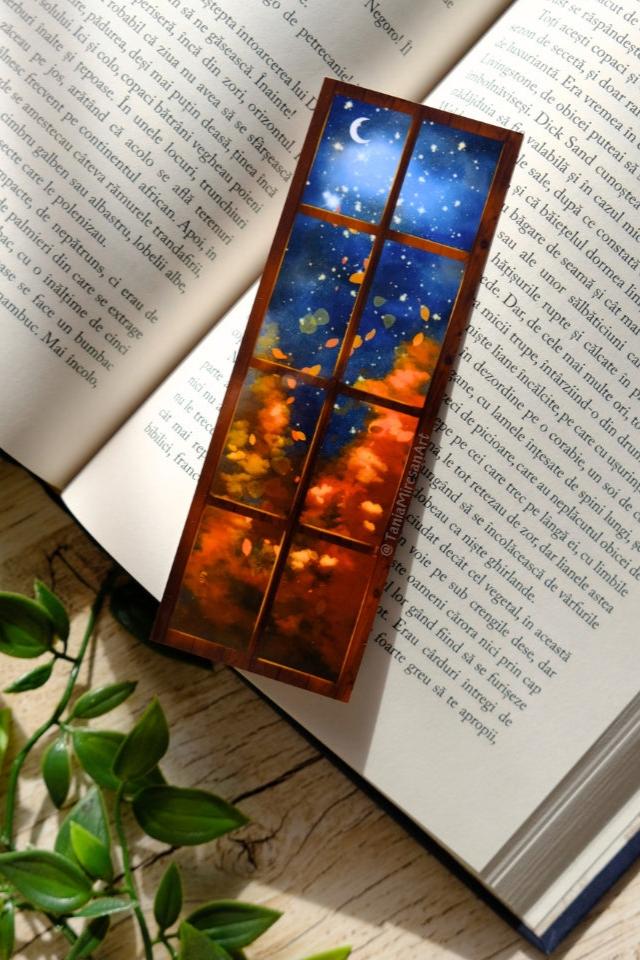 Autumn Window Bookmark