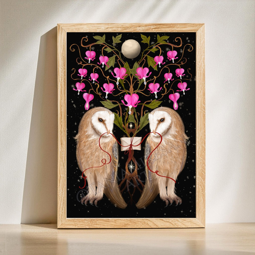 Barn Owl Couple Fine Art Print