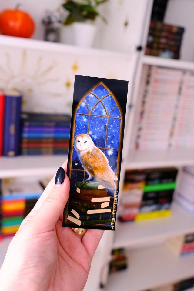 Barn Owl Window Bookmark