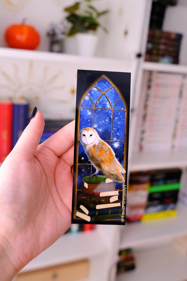 Barn Owl Window Bookmark