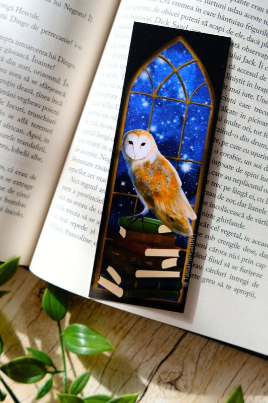 Barn Owl Window Bookmark