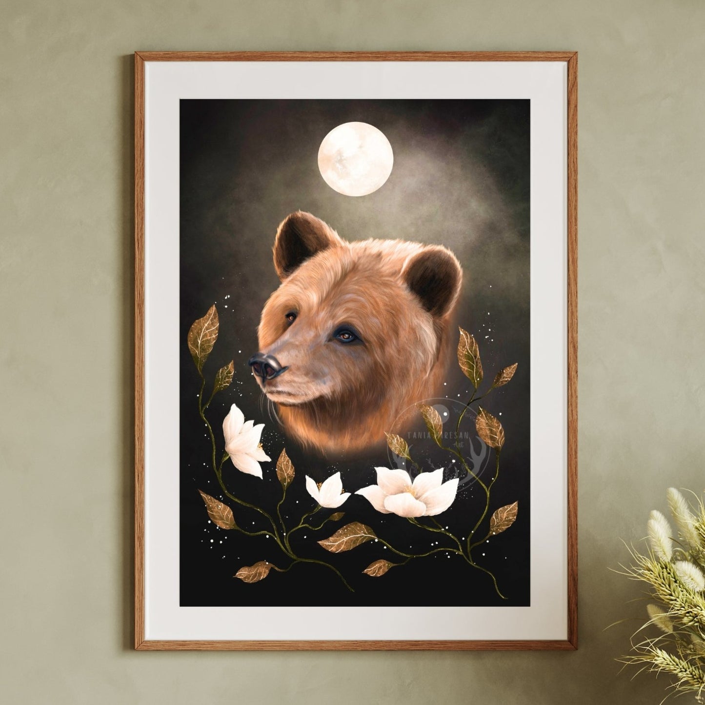 Bear and Moon Fine Art Print