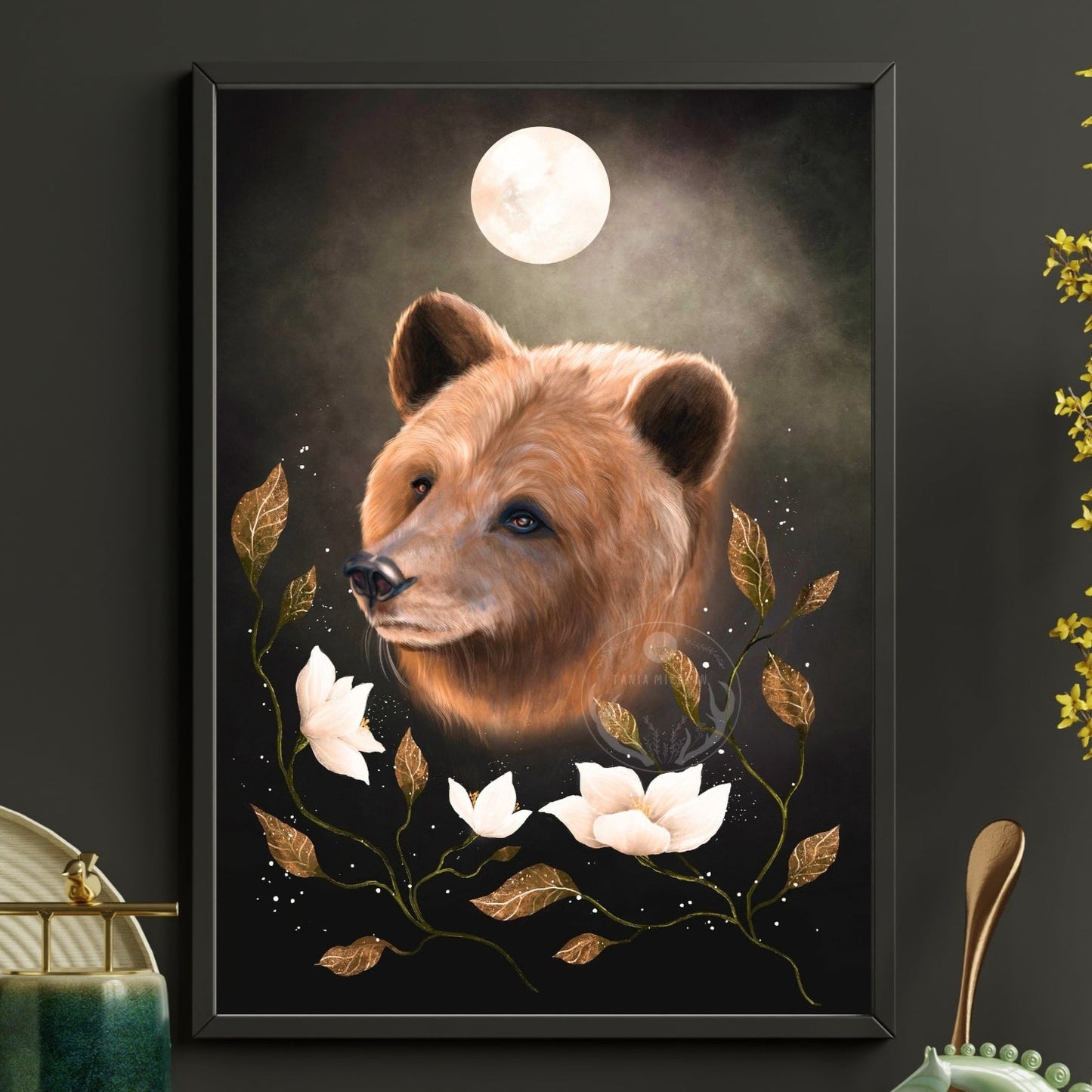 Bear and Moon Fine Art Print