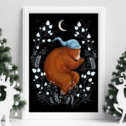 Bear Sleeping Fine Art Print