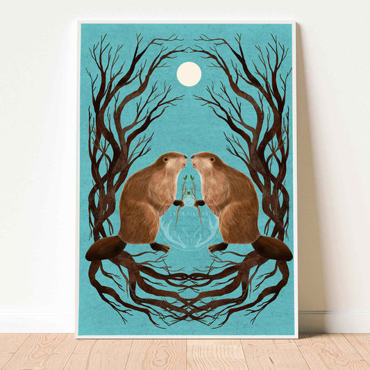 Beaver Couple Fine Art Print