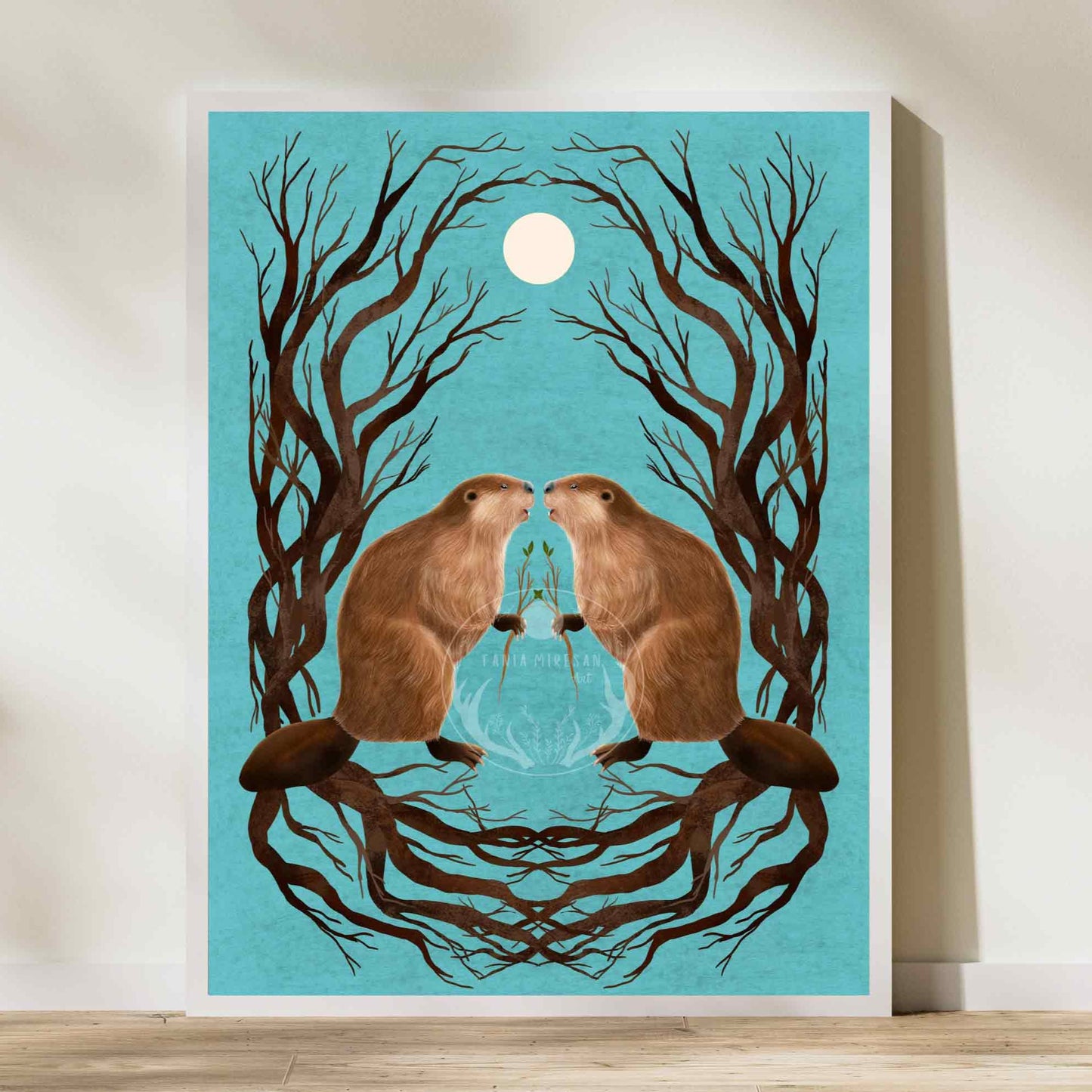 Beaver Couple Fine Art Print