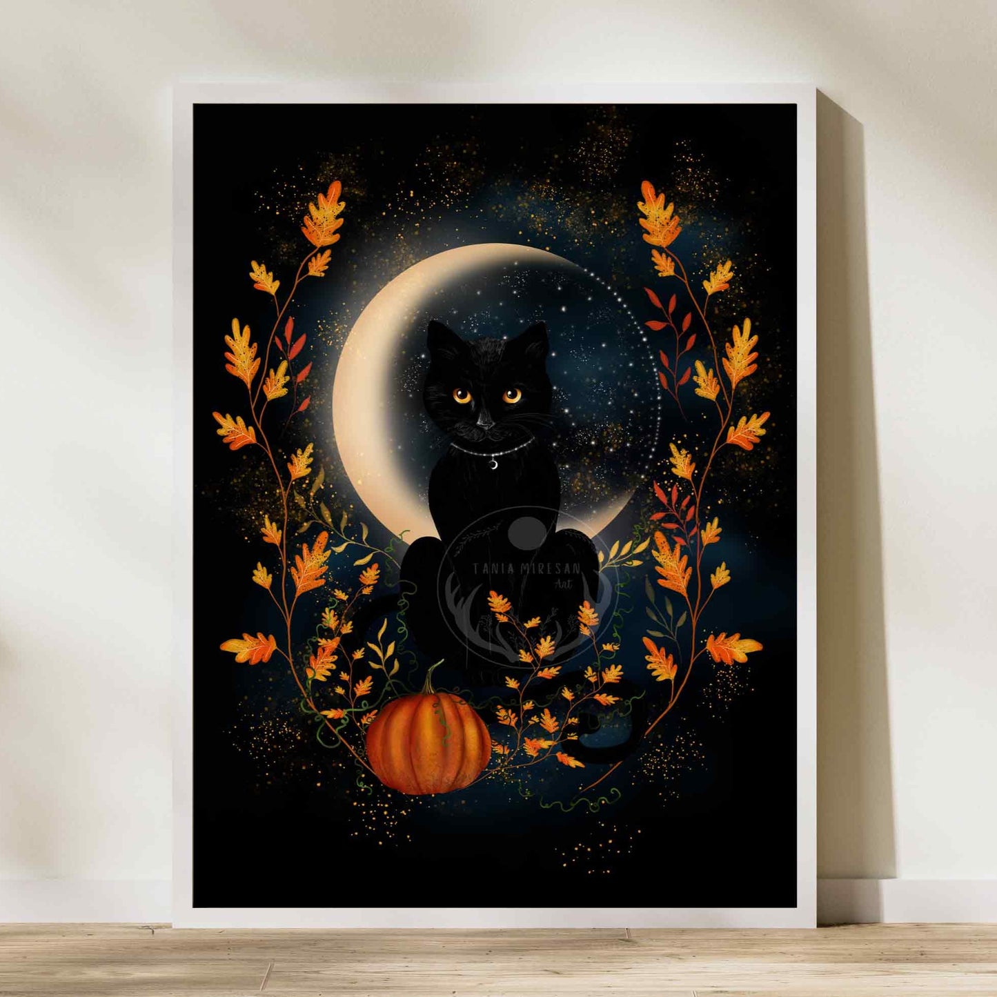 Halloween Black Cat Fine Art Print