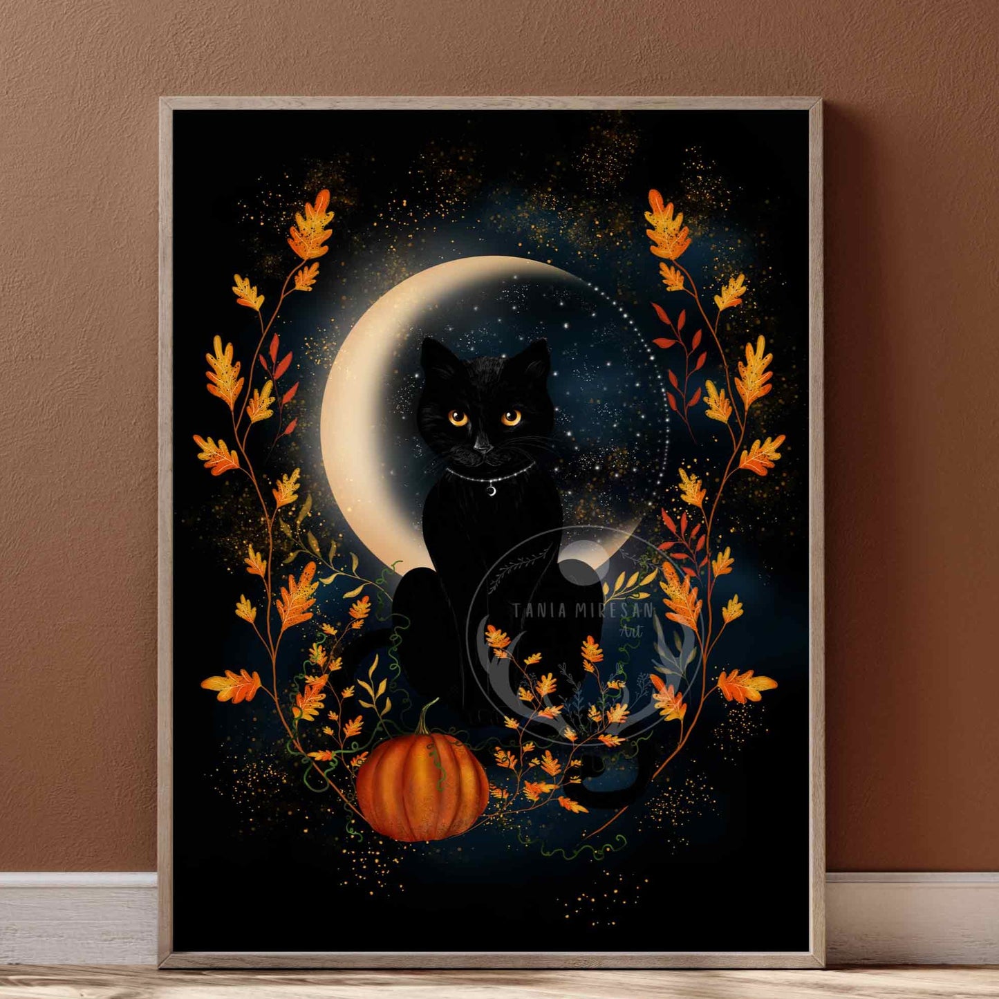 Halloween Black Cat Fine Art Print