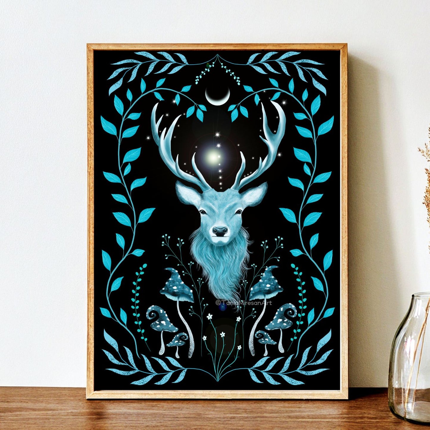 Blue Stag Fine Art Print