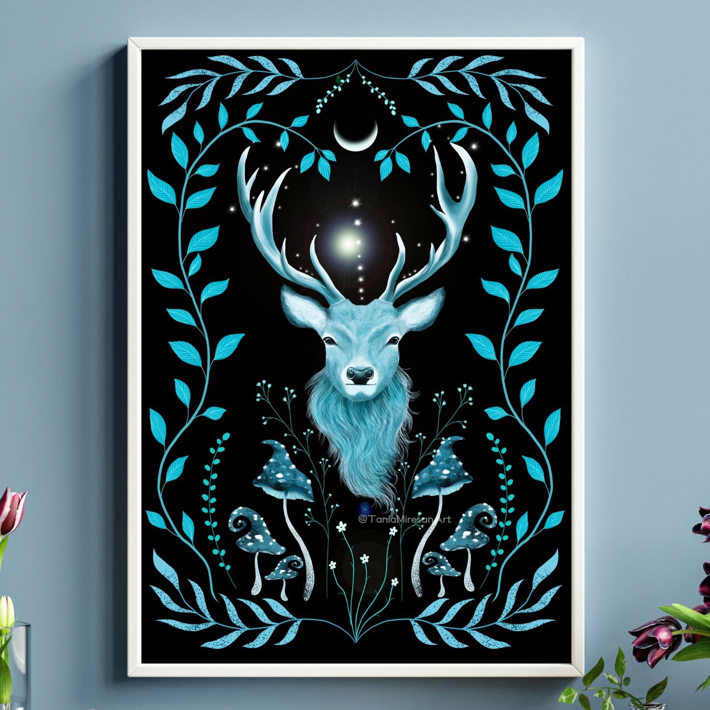 Blue Stag Fine Art Print