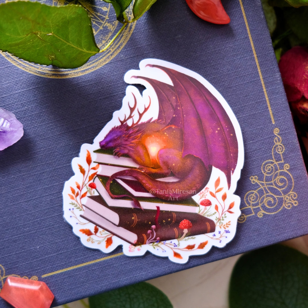 Book Dragon Sticker