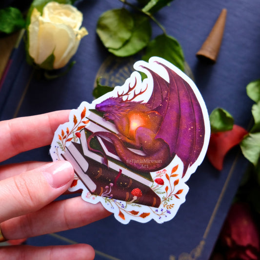 Book Dragon Sticker