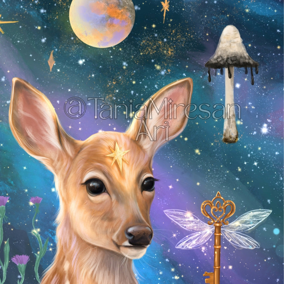 Celestial Deer Fine Art Print
