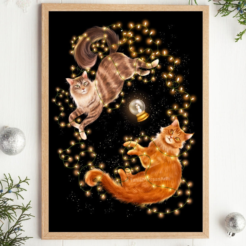 Christmas Cats Fine Art Print