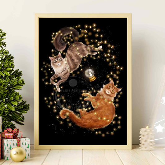 Christmas Cats Fine Art Print