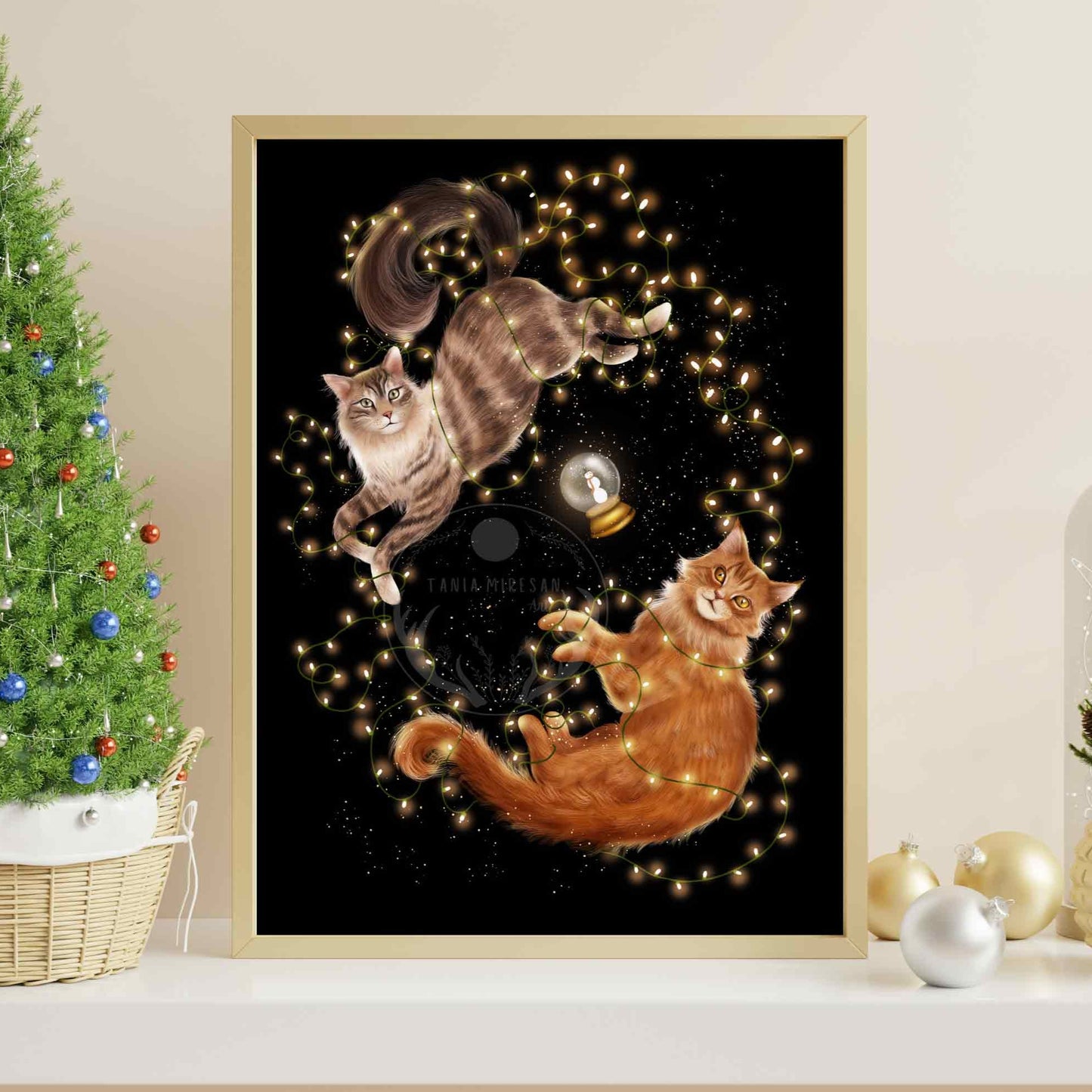 Christmas Cats Fine Art Print