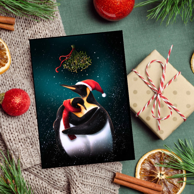 Penguin Couple Christmas Card