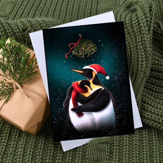 Penguin Couple Christmas Card