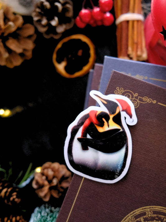 Christmas Penguin Couple Sticker