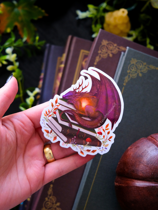 Book Dragon Sticker