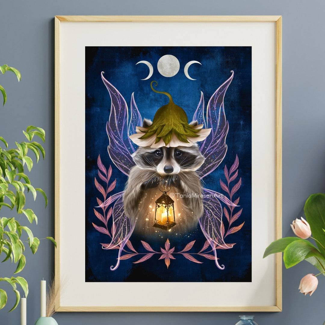 Fairy Raccoon Fine Art Print