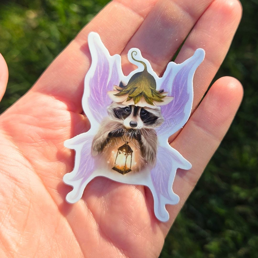 Fairy Raccoon Sticker