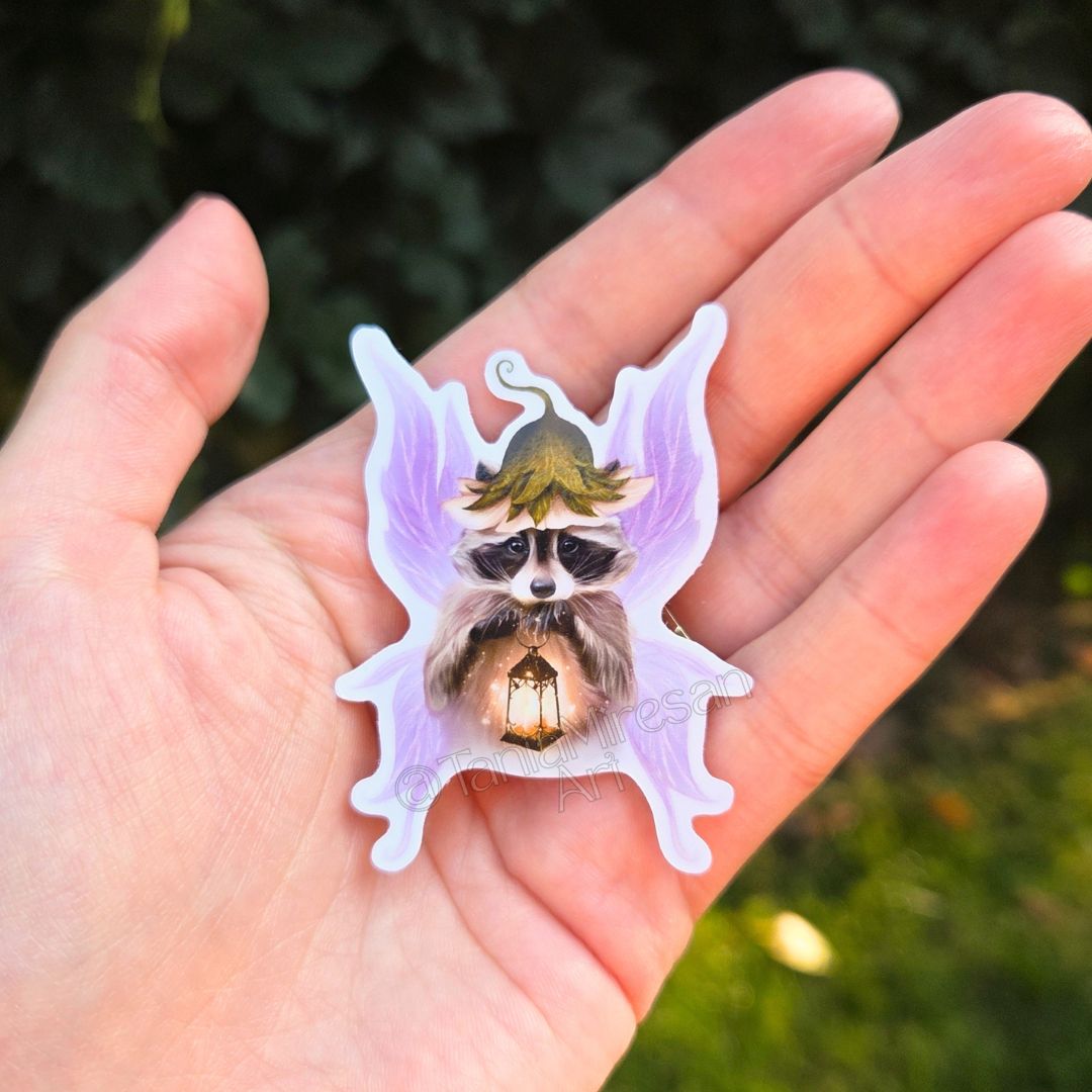 Fairy Raccoon Sticker