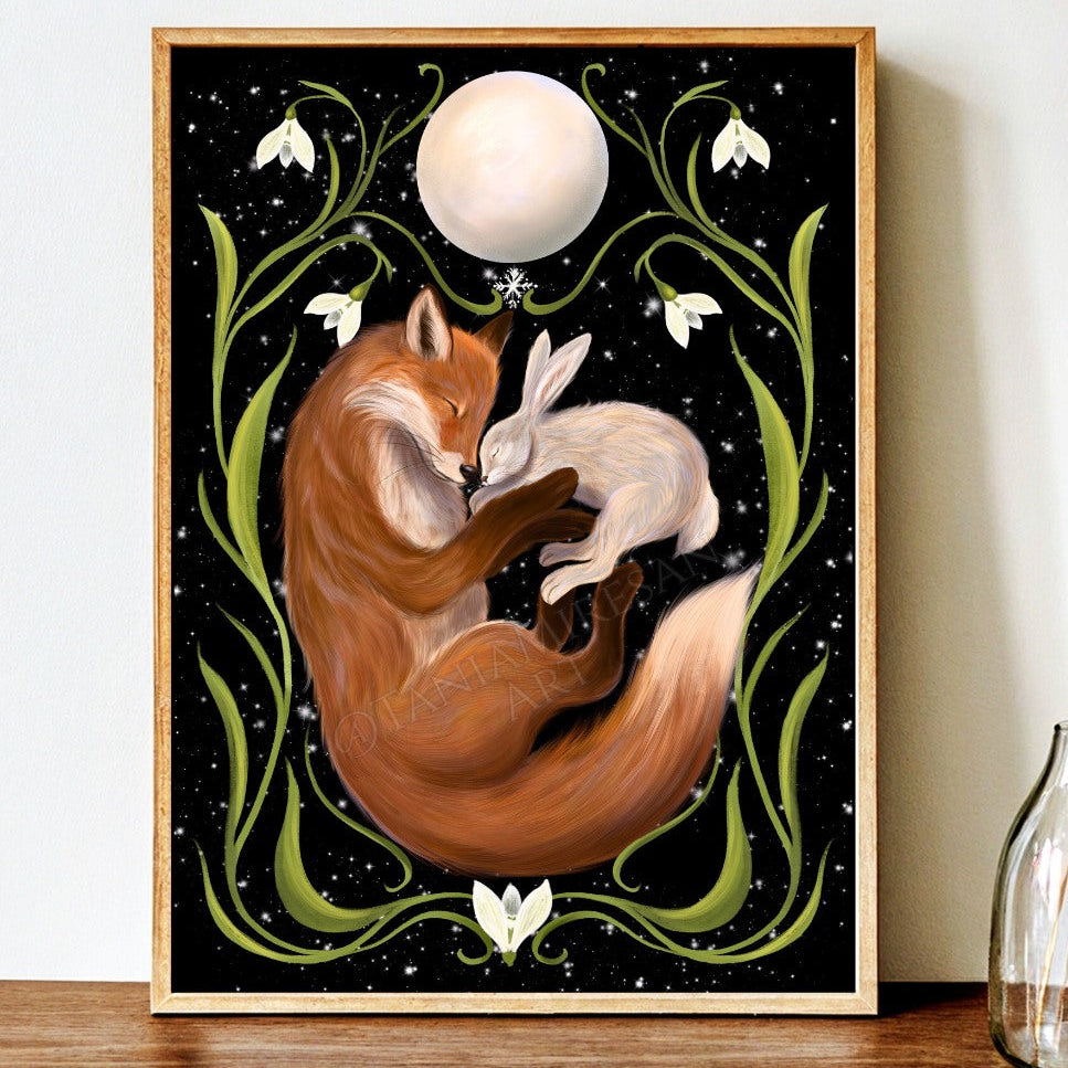 Fox and Hare Fine Art Print