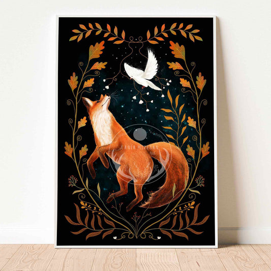 Fox and Dove Fine Art Print