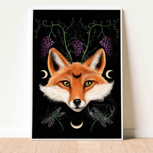 Fox and Grapes Fine Art Print