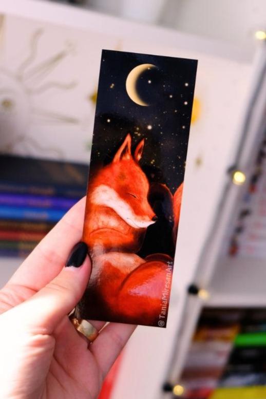 Fox Sleeping Bookmark