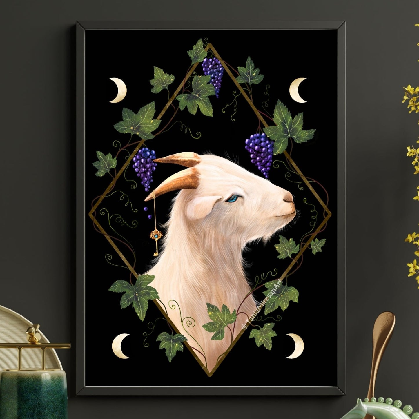 Goat and Grapes Fine Art Print