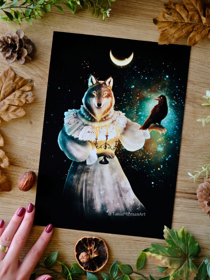 Wolf and Raven Fine Art Print