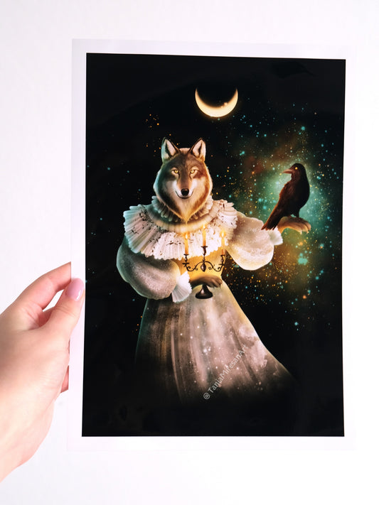 Gothic Wolf Glossy Print